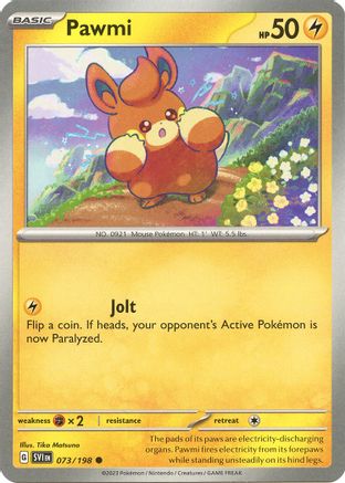 SV01 Scarlet & Violet Base Set  073/198 Pawmi  - Reverse Holofoil - Common