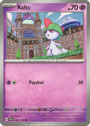 SV01 Scarlet & Violet Base Set  084/198 Ralts  - Reverse Holofoil - Common