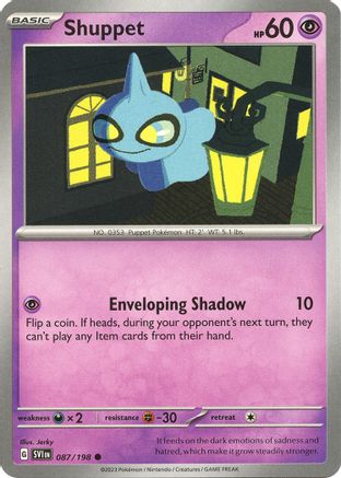 SV01 Scarlet & Violet Base Set  087/198 Shuppet  - Common