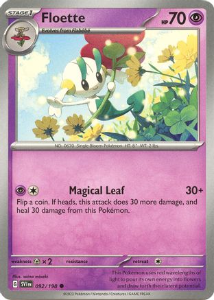SV01 Scarlet & Violet Base Set  092/198 Floette  - Reverse Holofoil - Common