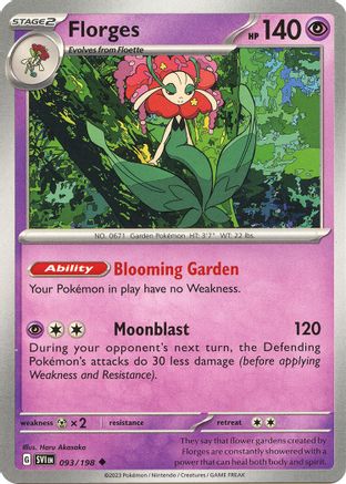 SV01 Scarlet & Violet Base Set  093/198 Florges  - Reverse Holofoil - Uncommon