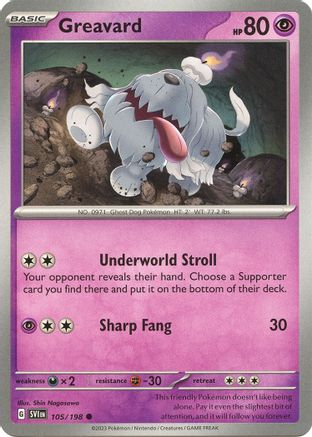 SV01 Scarlet & Violet Base Set  105/198 Greavard  - Common