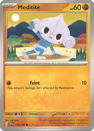 SV01 Scarlet & Violet Base Set  110/198 Meditite  - Reverse Holofoil - Common