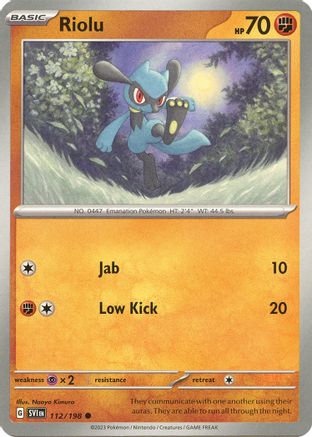 SV01 Scarlet & Violet Base Set  112/198 Riolu  - Reverse Holofoil - Common