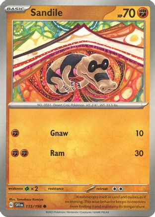 SV01 Scarlet & Violet Base Set  115/198 Sandile  - Common