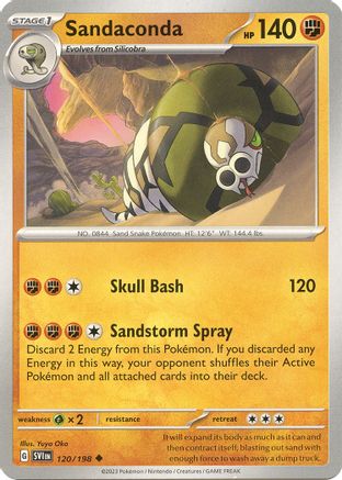 SV01 Scarlet & Violet Base Set  120/198 Sandaconda  - Reverse Holofoil - Uncommon