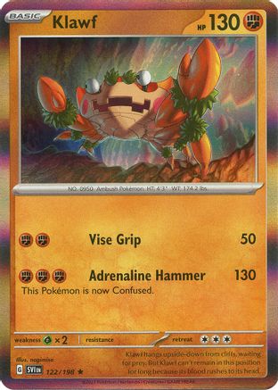 SV01 Scarlet & Violet Base Set  122/198 Klawf  - Holofoil - Rare