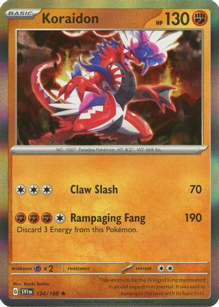 SV01 Scarlet & Violet Base Set  124/198 Koraidon  - Holofoil - Rare