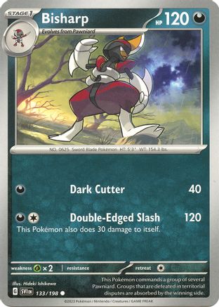 SV01 Scarlet & Violet Base Set  133/198 Bisharp  - Common