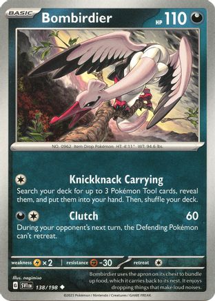 SV01 Scarlet & Violet Base Set  138/198 Bombirdier  - Reverse Holofoil - Uncommon