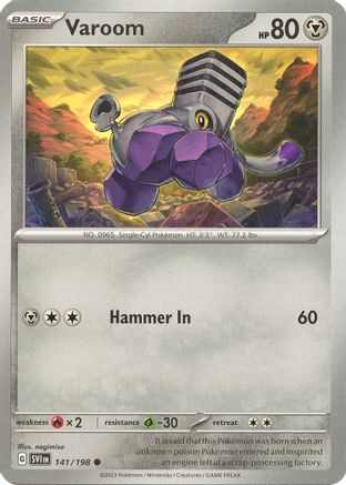 SV01 Scarlet & Violet Base Set  141/198 Varoom  - Reverse Holofoil - Common