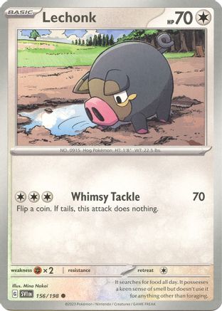 SV01 Scarlet & Violet Base Set  156/198 Lechonk  - Common