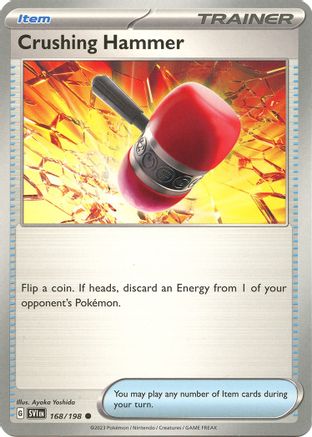 SV01 Scarlet & Violet Base Set  168/198 Crushing Hammer  - Reverse Holofoil - Common