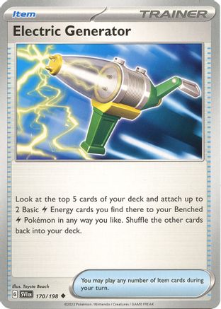 SV01 Scarlet & Violet Base Set  170/198 Electric Generator  - Reverse Holofoil - Uncommon