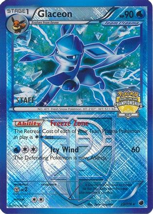 League & Championship Cards /116 Glaceon - 23/116 (City Championships) [Staff]  - Holofoil - Promo