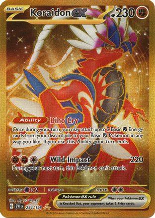SV01 Scarlet & Violet Base Set  254/198 Koraidon ex  - Holofoil - Hyper Rare