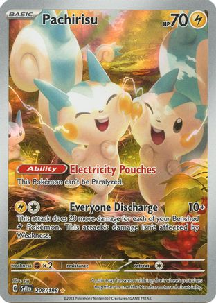 SV01 Scarlet & Violet Base Set  208/198 Pachirisu  - Holofoil - Illustration Rare