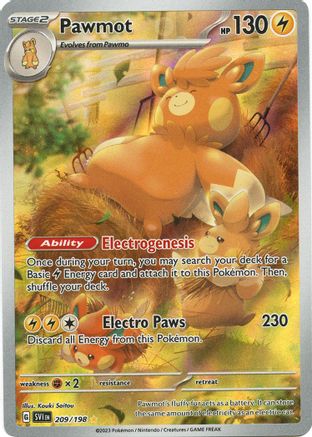 SV01 Scarlet & Violet Base Set  209/198 Pawmot  - Holofoil - Illustration Rare