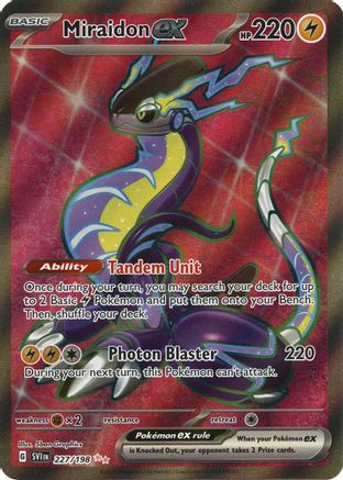 SV01 Scarlet & Violet Base Set  227/198 Miraidon ex  - Holofoil - Ultra Rare
