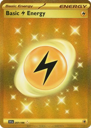SV01 Scarlet & Violet Base Set  257/198 Basic Lightning Energy  - Holofoil - Hyper Rare