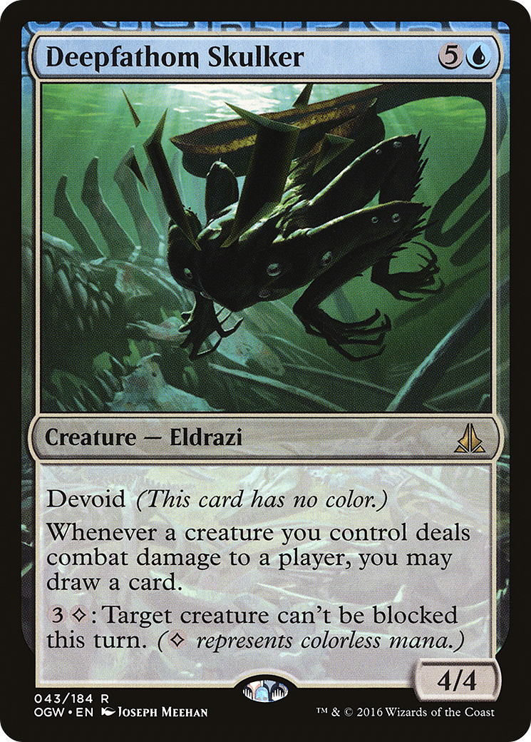 Oath of the Gatewatch - (OGW-043) - Deepfathom Skulker: (devoid) Foil