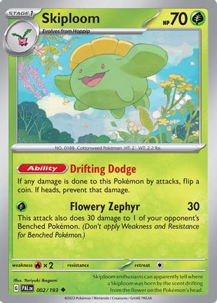 SV02 Paldea Evolved  002/193 Skiploom  - Uncommon