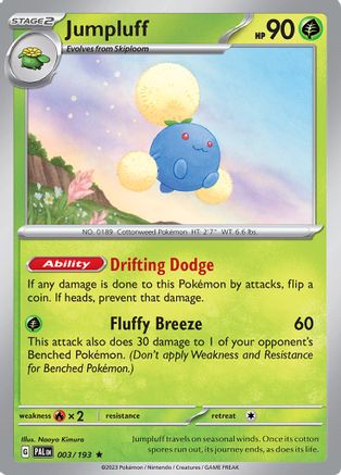 SV02 Paldea Evolved  003/193 Jumpluff  - Holofoil - Rare