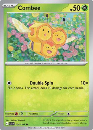 SV02 Paldea Evolved  008/193 Combee  - Reverse Holofoil - Common