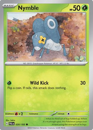SV02 Paldea Evolved  020/193 Nymble  - Reverse Holofoil - Common