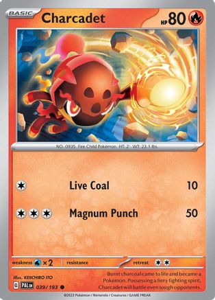 SV02 Paldea Evolved  039/193 Charcadet  - Reverse Holofoil - Common