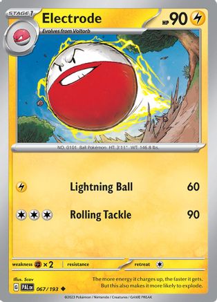 SV02 Paldea Evolved  067/193 Electrode  - Reverse Holofoil - Uncommon