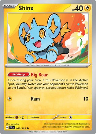 SV02 Paldea Evolved  068/193 Shinx  - Reverse Holofoil - Common