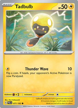 SV02 Paldea Evolved  077/193 Tadbulb  - Reverse Holofoil - Common