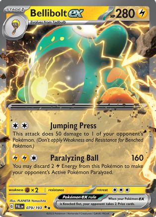 SV02 Paldea Evolved  079/193 Bellibolt ex  - Holofoil - Double Rare