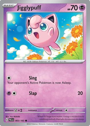 SV02 Paldea Evolved  083/193 Jigglypuff  - Common