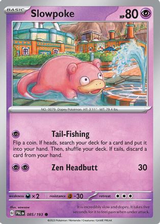 SV02 Paldea Evolved  085/193 Slowpoke  - Common