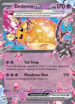 SV02 Paldea Evolved  093/193 Dedenne ex  - Holofoil - Double Rare