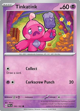 SV02 Paldea Evolved  100/193 Tinkatink  - Reverse Holofoil - Common