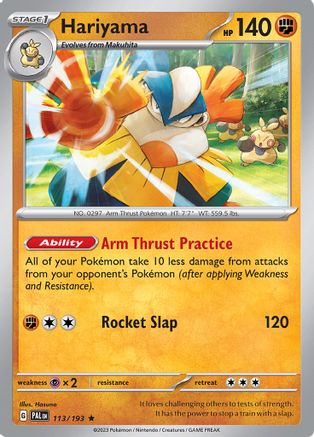 SV02 Paldea Evolved  113/193 Hariyama  - Holofoil - Rare