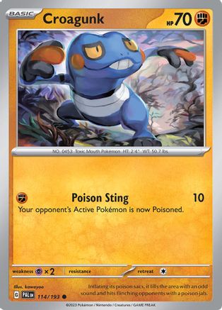 SV02 Paldea Evolved  114/193 Croagunk  - Common