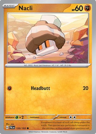 SV02 Paldea Evolved  120/193 Nacli  - Reverse Holofoil - Common