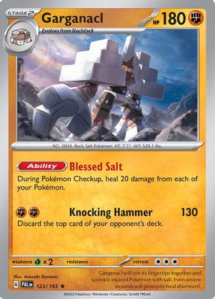 SV02 Paldea Evolved  123/193 Garganacl  - Reverse Holofoil - Rare