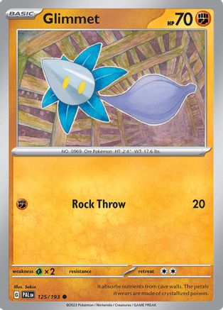 SV02 Paldea Evolved  125/193 Glimmet  - Reverse Holofoil - Common