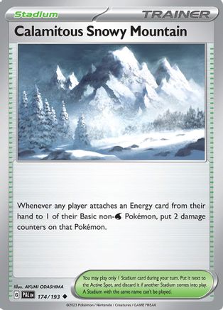 SV02 Paldea Evolved  174/193 Calamitous Snowy Mountain  - Reverse Holofoil - Uncommon