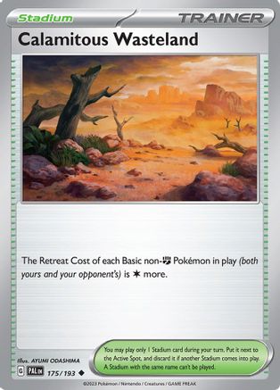 SV02 Paldea Evolved  175/193 Calamitous Wasteland  - Reverse Holofoil - Uncommon