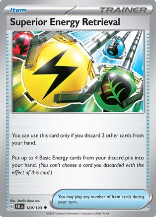 SV02 Paldea Evolved  189/193 Superior Energy Retrieval  - Reverse Holofoil - Uncommon