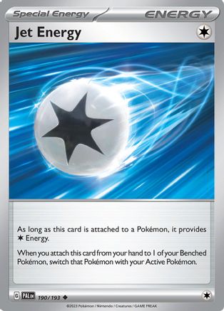 SV02 Paldea Evolved  190/193 Jet Energy  - Reverse Holofoil - Uncommon