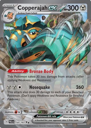 SV02 Paldea Evolved  150/193 Copperajah ex  - Holofoil - Double Rare