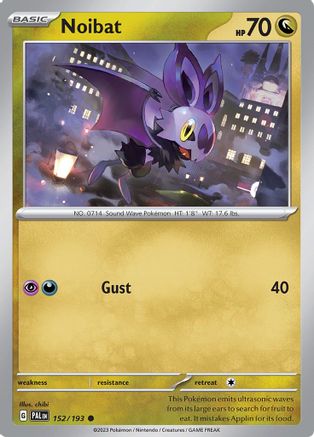 SV02 Paldea Evolved  152/193 Noibat  - Reverse Holofoil - Common