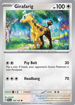 SV02 Paldea Evolved  154/193 Girafarig  - Common
